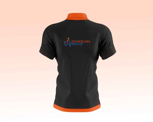 custom polo t-shirt sample ftwear black-orange